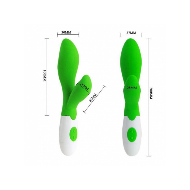 Wibrator z dużym masażerem łechtaczki 30tryb 30cm